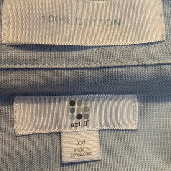 Apt9 mens shirt size XXL blue long sleeve button up - Picture 2 of 3